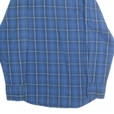 WRANGLER Mens Blue Check Shirt M Cotton Blend Long Sleeve Western Style