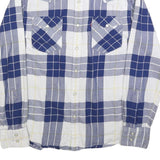 LEVI'S Mens Blue White Check Shirt M Cotton Blend Casual Long Sleeve Buttons
