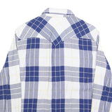 LEVI'S Mens Blue White Check Shirt M Cotton Blend Casual Long Sleeve Buttons