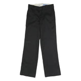 DICKIES Mens Polyester Blend Black Classic Straight Trousers W28 L30 Workwear