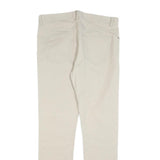 H&M Mens Cotton Blend Beige Slim Straight Trousers W31 L31 Button Closure