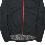 CRANE Mens Black Red Track Jacket L Polyester Blend Zip Reflective Sportswear