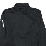 CRANE Mens Black Red Track Jacket L Polyester Blend Zip Reflective Sportswear