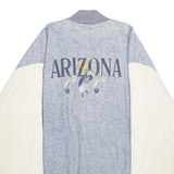 FRUIT OF THE LOOM Mens Blue & White Arizona Button Cotton Blend Jacket 2XL