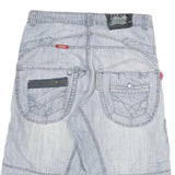 HI-HOP Mens Shorts Blue Casual XL W31 Cotton Blend Comfortable Lightweight