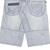 HI-HOP Mens Shorts Blue Casual XL W31 Cotton Blend Comfortable Lightweight