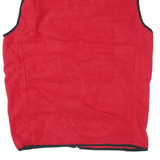 NFL Mens Red Zip Jacket M Polyester Blend Sleeveless Sportswear Casual
