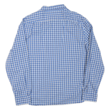 NAUTICA Mens Blue & White Checked Shirt 2XL Cotton Blend Long Sleeve Button