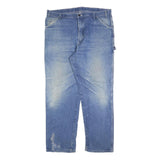 DICKIES Mens Relaxed Blue Denim Jeans W40 L32 Casual Workwear Zip Closure
