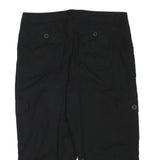 ST JOHNS BAY Womens Black Cargo Shorts L W32 Cotton Blend Casual Utility