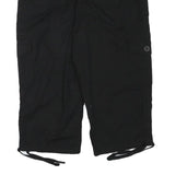 ST JOHNS BAY Womens Black Cargo Shorts L W32 Cotton Blend Casual Utility