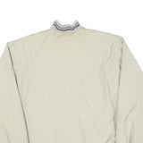 HAPPY LIFE Mens Cream Jacket L Polyester Blend Zip Plain Lightweight Casual