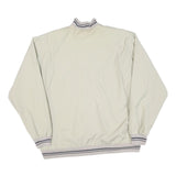 HAPPY LIFE Mens Cream Jacket L Polyester Blend Zip Plain Lightweight Casual