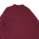 Womens Burgundy Reversible Button Jacket M Synthetic Plain Warm Comfortable