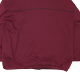 Womens Burgundy Reversible Button Jacket M Synthetic Plain Warm Comfortable