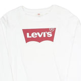 NIKE Womens White XS Crew Neck Cotton Blend Sweatshirt Pullover Casual