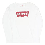 NIKE Womens White XS Crew Neck Cotton Blend Sweatshirt Pullover Casual