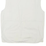 CAPE UNION Mens White M Cotton Blend Jacket Regular Fit Zip Utility Vest