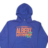CSA Mens Blue I Support Albert Graphic Pullover Hoodie M Cotton Blend