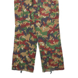 Mens Regular Fit Cargo Trousers W34 L32 Cotton Blend Camouflage Zip Closure