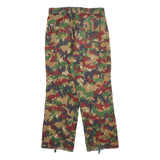 Mens Regular Fit Cargo Trousers W34 L32 Cotton Blend Camouflage Zip Closure