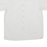 THE NORTH FACE Mens White & Beige Check Short Sleeve Shirt L Lightweight Casual