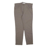 CARLA FERRONI Womens Slim Taupe Trousers W32 L27 Zip Pockets Tailored