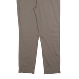 CARLA FERRONI Womens Slim Taupe Trousers W32 L27 Zip Pockets Tailored