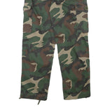 Mens Cotton Blend Camouflage Cargo Trousers Regular W26 L25 Utility Zip Pocket
