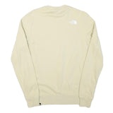 THE NORTH FACE Mens Cream Sweatshirt Crew Neck S Cotton Blend Lightweight