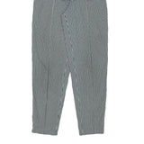 SPENGLER Womens Polyester Blend Relaxed Tapered Trousers W25 L29 Checked Print