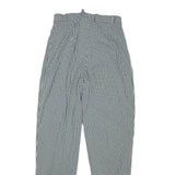 SPENGLER Womens Polyester Blend Relaxed Tapered Trousers W25 L29 Checked Print