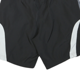 ADIDAS Mens Black Sports Casual Shorts L W32 Polyester Blend Three Stripe