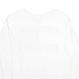 TOMMY HILFIGER Mens White Graphic T-Shirt L Long Sleeve Crew Neck Cotton