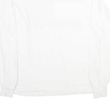 TOMMY HILFIGER Mens White Graphic T-Shirt L Long Sleeve Crew Neck Cotton