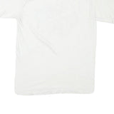 HANES Mens White & Blue Firefighter Graphic T-Shirt M Short Sleeve Crew Neck