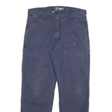 CARHARTT Mens Jeans Blue Relaxed Straight Cotton W36 L32 Workwear Durable