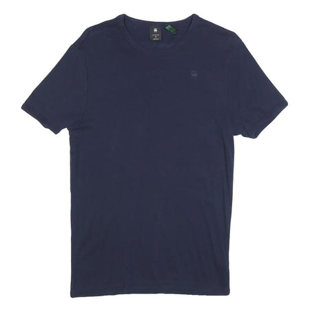 G-STAR Mens Navy Blue Graphic T-Shirt M Short Sleeve Crew Neck Logo Print