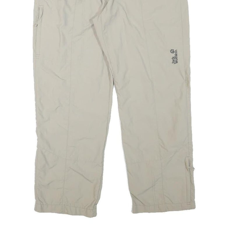 JACK WOLFSKIN Womens Polyester Blend Beige Relaxed Straight Trousers W28 L28