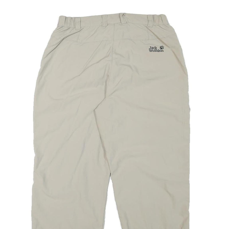 JACK WOLFSKIN Womens Polyester Blend Beige Relaxed Straight Trousers W28 L28