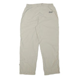 JACK WOLFSKIN Womens Polyester Blend Beige Relaxed Straight Trousers W28 L28