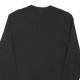 REEBOK Mens Black Crew Neck S Cotton Blend Sweatshirt Large Logo Print