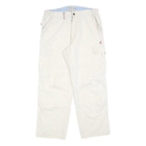 SAIL XTREME Womens Cotton Blend White Relaxed Cargo Trousers W30 L30