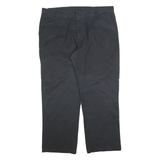 DICKIES Mens Regular Fit Black Cotton Blend Zip Trousers W42 L32 Workwear Casual