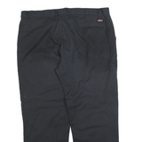 DICKIES Mens Regular Fit Black Cotton Blend Zip Trousers W42 L32 Workwear Casual