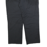 DICKIES Mens Regular Fit Black Cotton Blend Zip Trousers W42 L32 Workwear Casual