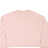 CHAMPION Womens Pink Cropped Crew Neck Sweatshirt XL Embroidered Logo Casual