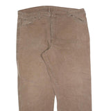 DICKIES Mens Jeans Brown Relaxed Straight Cotton Blend W42 L32 Workwear Utility