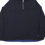 MARC O'POLO Womens Black & Blue Cotton Blend Hoodie S ¼ Zip Casual Sweatshirt