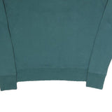 DKNY Womens Green Crew Neck XS Cotton Blend Sweatshirt Pullover DKNY Logo